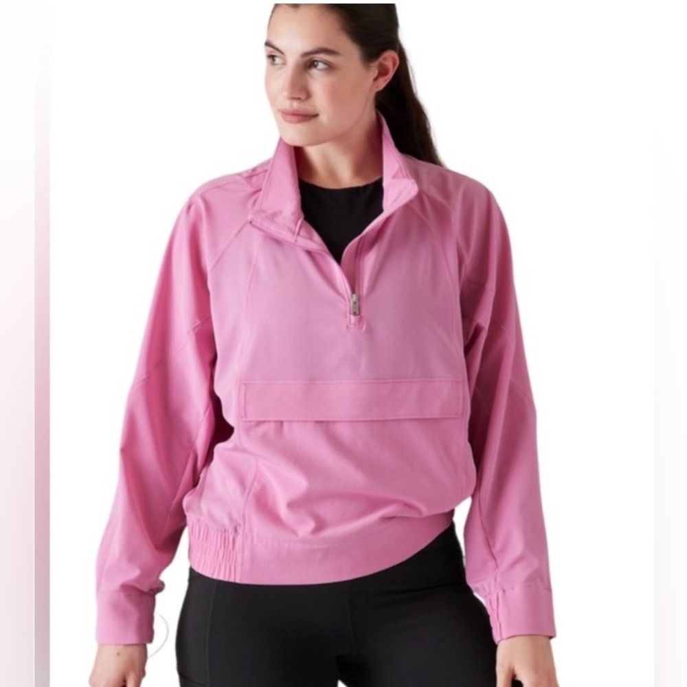 NWT Athleta 1X Boundless Popover Pink jacket